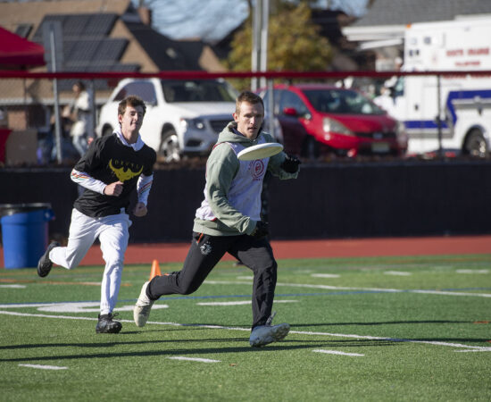 Zach Brenden chases Tristen Yarter